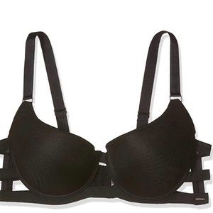 Blue Bella Strappy Black Push-up Bra